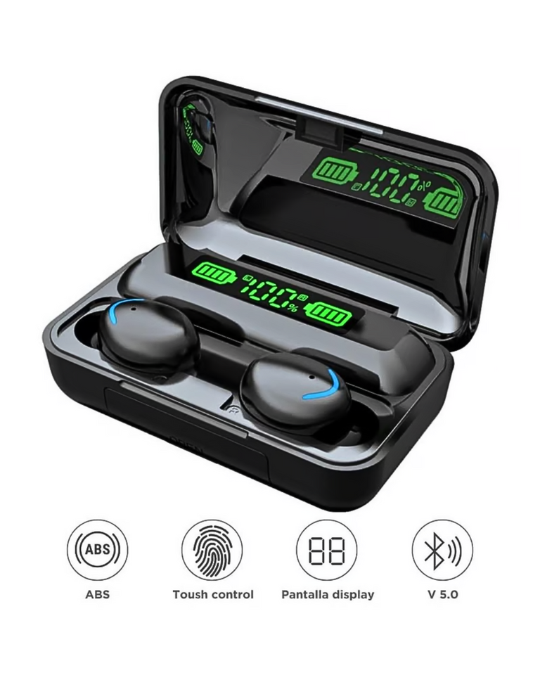 COMBO KIT TRIPODE CON MICROFONO + AUDIFONO  BLUETOOTH F9 5C